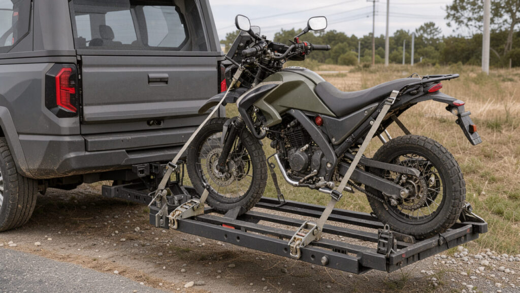 Porte moto sur attelage : choix, charge utile et règles de transport